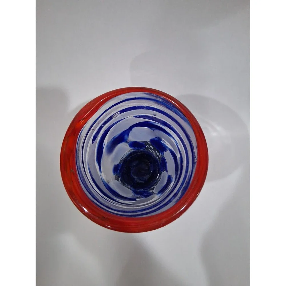 Vintage Glass Vase. Handblown, Signed